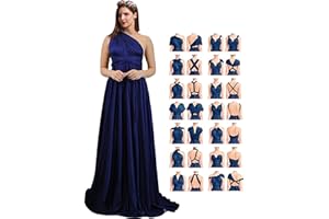 Y WJING YI JIA Womens Infinity Bride Dress Wedding Dresses for Women Formal Dresses Bridal Party Dresses for Women Bridesmaid Dress Ladies Maxi Dress with Bandeau Top