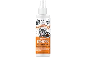 Bugalugs Cat Probiotic Detangler Spray - leave In conditioner spray for de matting. No tangles. Professional cat grooming formula contains Wheat protein. Pet detangling spray knot removal (200ml)