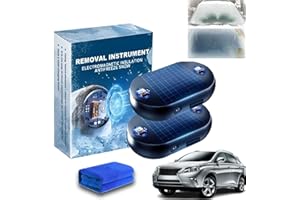 HOPASRISEE Electromagnetic Wave Anti Freezing and Snow Removal Device, Electromagnetic Car Snow Removal Device, Anti-Freeze Electromagnetic Car Snow Removal Device, Car Snowr Emoval Device (2pcs)