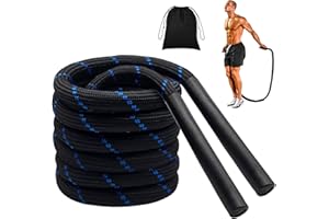 IWTBNOA Comba pesada para saltar, 1,2 kg, cuerda de saltar pesada para hombres y mujeres, cuerda de fitness para adultos, cuerda deportiva, cuerda de batalla para entrenamiento muscular de cuerpo