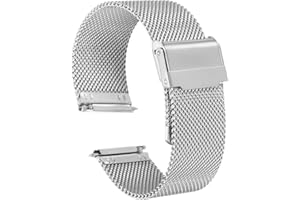 QUARKZMAN 316L Acciaio Inossidabile Maglia Cinturino Orologio 10mm Cinturino Orologio in Metallo Regolabile a Sgancio Rapido per Uomo Donna