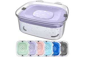 Heouvo Gamelle d'eau pour chien de 3 L anti-déversement, grande gamelle anti-déversement, recharge réduite, anti-éclaboussures, distributeur de désordre, anti-goutte, bol d'eau à boire lent pour