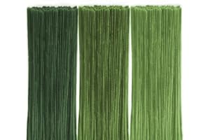 QIKAARA 150 Pieces Green Pipe Cleaners for Craft, 6 mm x 30 cm Long Pipe Cleaners, Flexible Chenille Stems Craft Supplies, Chenille Wire Bending Plush for DIY, Art Project, Decoration (3 Styles Green)