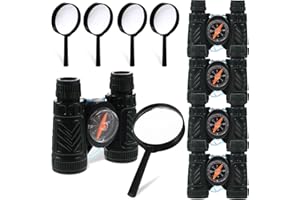 Toddmomy 5Pcs Kids Pocket Binoculars and Magnifiers Set - Mini Telescopes for Birdwatching, Sightseeing, and Outdoor Adventures