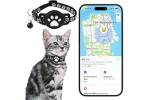 Pipihome Cat Tracker, Dog Tracker with No Monthly Fees, GPS Pet Tracker for Cats Dogs, Compatible with iOS/Android, Mini GPS Tracker Device for Kitten Puppy Luggage