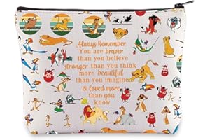 LEVLO Trousse à Maquillage Le Roi Lion Simba - Cadeau pour Les Fans de Simba - avec Fermeture éclair