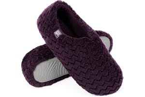 FamilyFairy Women's Memory Foam Slippers Soft Sherpa Lining Anti-Slip Lightweight House Shoes