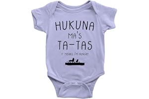 Kickass Tees Hukuna Ma's Ta Tas Babygrow Funny Joke Lion Milk Hungry Present King Body Suit