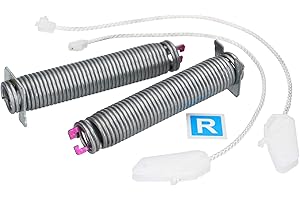 Türfedern Türscharnier Federn kompatibel mit Bosch Siemens Neff Constructa Farbcode Rosa inkl. Seilzug für Geschirrspüler 00754873 754873