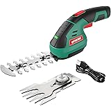 HYECHO Forbici/Tagliasiepi a batteria 2-in-1, Tosasiepi da 7,2 V, Batteria Integrata da 2,0 Ah, 2 Lame, Tosasiepi Elettrico c