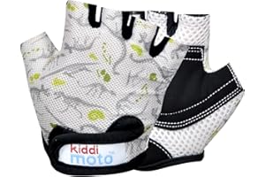 Kiddimoto Kids Cycling Gloves | Anti-Slip Kids Bike Gloves for Boys and Girls| Fingerless Mountain Bike Gloves for BMX, MTB Riding, Gymnastics, Scooters, Skateboard, Balance Bike, Rollerblade
