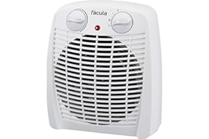 FACULA Fácula - Termoventilador Eléctrico SYRA 2000 W | Ventilación+Calefacción | Termostato Ajustable (Blanco)