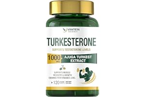 ZKMAGIC Turkesterone Supplement 1000mg, Muscle Building and Mood Boost, Male Strength Enhancer and Immune Booster, 1 Pack, 120 Vegan Capsules