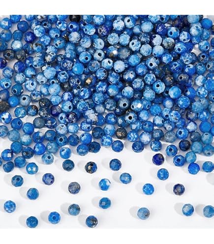 60 Perline In Lapislazzuli Naturale – 6 Mm, Rotonde, Pietra Sciolta AAA, Per Gioielli Fai Da Te, Bracciali E Collane