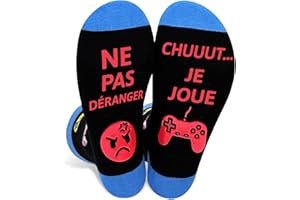 ZREBCLEY Chaussettes Gamer Gambling Unisexe Rigolotes Humour Coton Fantaisie 39-46,Cadeau Original Pour Anniversaire, Noël et La Saint Chaudes Noël Fête des Mères pour Femme Cadeau Pour la fête Des Pères