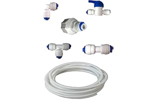 The Water Filter Men Plumbkit10m1 Nature's Water Conjunto de conexión, filtro para refrigeradores americanos por LG, Samsung, Bosch, Daewoo, GE y todas las mangueras LDPE con 1/4 de pulgada