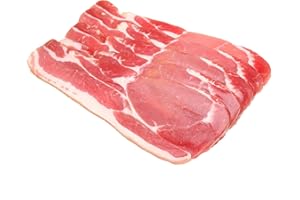 URBAN MERCHANTS Unsmoked Rindless Back Bacon, Butchers Choice, Fresh Unsmoked Bacon, Also Suitable for Home Freezing, Medium to Thick Cut Bacon Rashers, Pack Contains 2.25kg