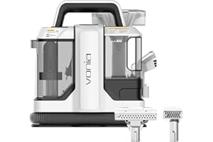 Vonia Carpet Cleaner & Upholstery Cleaner - Powerful 450W Washing Vacuum Cleaner with 11 kPa Suction Power, 2 Attachments & 1.2 m Hose - White - Ideal for Car, Sofa, Carpets & Upholstery