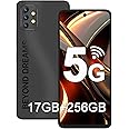 MIDIGI 5G Mobile Phone 17GB(12+5)+256GB,64MP+24MP,5150mAh,A13 Pro Max 5G Smartphone,Dimensity 900 Processor,Android 12,90Hz Refresh,6.8" 2.4K FHD+ Display,Type-C,Dual SIM/Face ID/GPS/OTG-Black