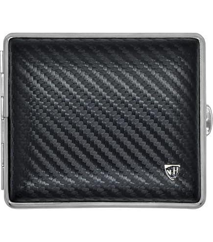 vom hofe cigarette case Vom Hofe Cigarette Case 18 x 100 / Metal Soft Leather Red / Matte Nickel  Frame / Rubber Band / 2-Sided / 111 x 83 x 19 mm / Made in Germany :  Amazon.de: Fashion