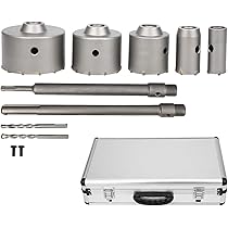 Kit Sega A Tazza Carotatrice 9 Pezzi ZKH - Diametri 30-100 Mm, Con Alberi SDS Plus E Max, Per Cemento E Pietra - Foto 8