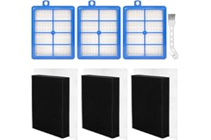 IVANZOLL 3 Stück HEPA Filter für AEG AUSK11 LX7 LX8 Allergy Plus Performance Staubsauger，Ersatzfilter für AEG AFS1W AEF12 EF129 Turbo Cyclonic LX7-2-ÖKOX LX7-2-CR-A LX7-2-FFP LX8-2-ÖKO, für Philips FC8038/01