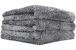 The Rag Company - Eagle Edgeless 600 (3-pak) profesjonalny koreański 70/30 mieszanka super pluszu, ręczniki z mikrofibry do automatycznego szczegółowania, polerowanie i polerowanie, 600 g/m², 40 cm x