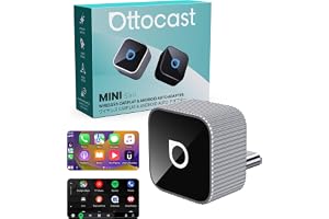 OTTOCAST MINI 3.0 Slim 2025 Uppgradering Trådlös CarPlay Adapter & Android Auto, 2-i-1 Dongel, Stabil anslutning, låg latens