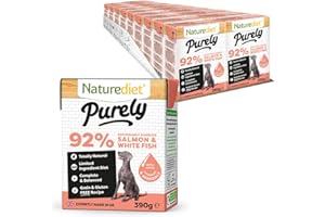 Naturediet - Purely, Complete Wet Food, Salmon & White Fish, 390g (Pack of 18)