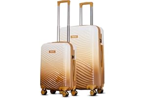 PREVEL Dunes Luggage Sets of 2 | 100% Polycarbonate Suitcase - Cabin (20 Inch) + Check-in (28 Inch) | Hard Shell 8 Spinner Wheels 360° Spinner | Lightweight & Durable Luggage | Water Repellent