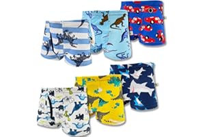 zebricolo Boxer Bambino 6-10 Pezzi Mutande Bambino 100% Cotone Boxer Intimo Bambino Morbido e Traspirante Boxer per Bambino (Modello Casuale) 1-10 Anni