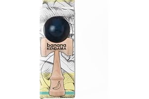 Banana Kendama Marble - Classic Beginners Kendama Skill Toy (Black Marble)