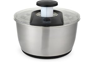 Salter Expert Salad Spinner – 6 Litre, Dual Purpose Bowl with Drainer, Wash, Dry & Serve, Lettuce Dryer, Lockable Pump for Easy Storage, Non-Slip Base, Add Dressing, Healthy Eating, Kitchen Spinner