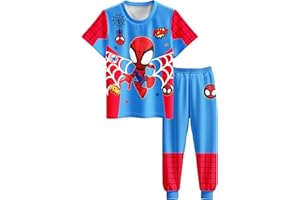 BERHANGO Spider Pyjamas Set Spidey Pjs Nightwear Boys Cartoon Sleepwear 2-10 Years