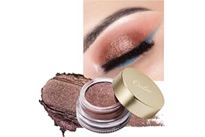 Oulac Sombras de Ojos Marrón | Altamente Pigmentada | Resistente al Agua y de Larga Duración | Maquillaje de Ojos con Brillo Metálico | Vegano y Libre de Crueldad | 12g (05) Honey Bunny