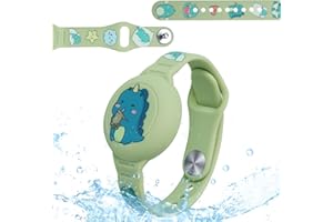 AXFEE Pasek do zegarka dla dzieci, kompatybilny z Apple Airtag, silikonowa bransoletka, etui ochronne na AirTag, zapobiegająca zgubieniu, regulowana opaska na nadgarstek do AirTag, pokrowiec ochronny