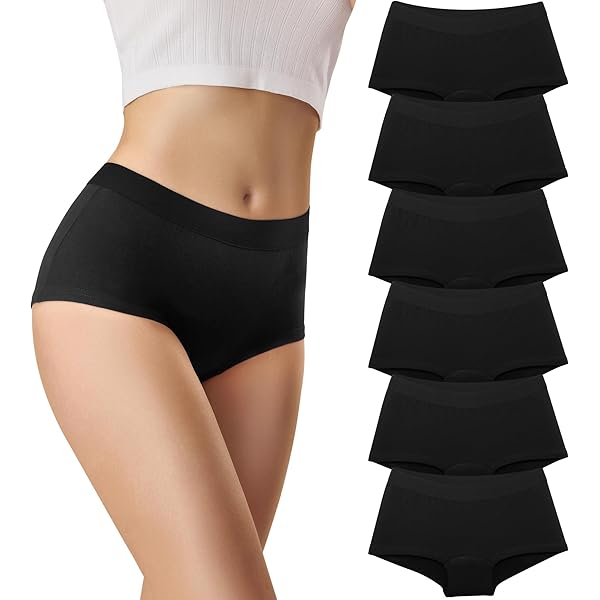 Channo Dames Bamboe Comfort Boxer: Ademend Elastisch Bamboe Ondergoed voor Dames Dagelijks 5-Pack (Assortiment M Channo Dames Bamboe Comfort Boxer: Ademend Elastisch Bamboe Ondergoed voor Dames Dagelijks 5-Pack (Assortiment M