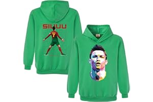 Xpialong Ronaldo NO.7 Football Kids Hoodie Youth Football Jumper Inspired Ronaldo Football Hoodie