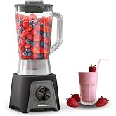 Moulinex Blendeo+, 450W Blender, 1.5 L Jug, Grey | 2 Speeds + Pulse Function, Ice Cracker, Intelligent Locking System, Remova