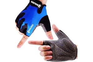 ‎BOILDEG BOILDEG Fahrradhandschuhe Fingerlos Fitness Handschuhe Atmungsaktiv Rutschfestes Stoßdämpfende Radsporthandschuhe für MTB Fitness Damen und Herren