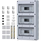 EYPINS Surface Distribution Box 295&times;550&times;110mm 3 Rows 36 Modules | Outdoor Electrical Box IP65 Waterproof and Anti-Moisture, A