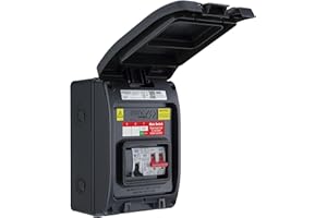 Sync Energy EV Consumer Unit with 100A Main Switch, 40A MCB and Type 2 SPD, Enclosure for Electric and Hybrid Vehicles, Populated, 5 Modules, BG Sync EV, IP66, CP5MPS1G