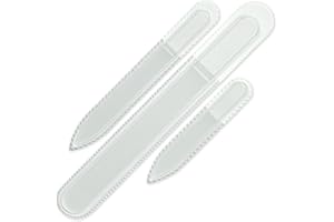 Mont Bleu Set di 3 lima per unghie in vetro - vero cristallo di Boemia temperato - Fatto a mano in Repubblica Ceca - lime per unghie professionale