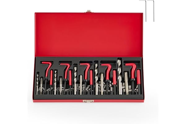 Orion Motor Tech Kit de Réparation de Filetage 131 pièces M5 M6 M8 M10 M12 Helicoil pour Moteur de Voiture