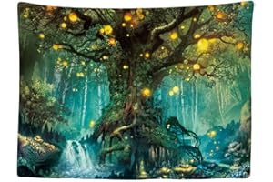 Ulticool - Appeso a Parete Decoración Casa - Árbol Bosque Mágico - 200 x 150 cm Grande – Murales Alfombra Tapiz Pared - Tapices Decorativo para Habitacion Dormitorio Salon