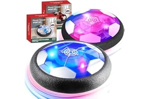 HATFRYF Air Power Hover Football Ball Set - Professional Floating Design, Soccer Companions, Compatible with Indoor Outdoor Games, Fun Interactive Sports Toy for Kids Ages 3-12 (Black/Blue, 2PCS)