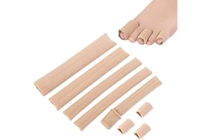 WASUQO 3 Stück Schneidbar Silikon Zehenschutz,Toe Cushion Tube Schlauchbandage Gel,Fingerbandage Fingerschutz Gel,Schlauchbandage Druckschutz für Corns Remover, Callus Kissen, Schwielen,3 Größen