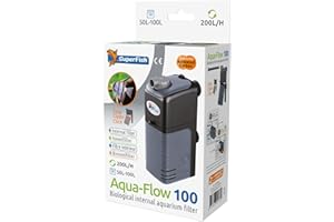 Superfish Aqua Flow 100 Filtre Interne 200 l/h Noir
