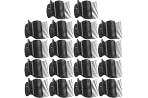 HEQISHUN 18 sztuk klipsów rolkowych na gorąco zamiennik plastikowych klipsów do lokówek do małych, średnich, dużych i dużych rolek (czarny)