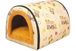 SALYEELULY Casa para Perro Al Aire Libre Caseta para Gato/Perros | Acogedora Casa Pequeña para Mascotas | Casa Cerrada para Perros Medianos Y Pequeños | Interior Al Aire Libre Refugio para Cachorros